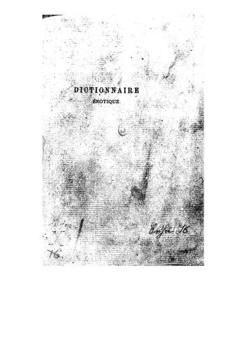 Dictionnaire érotique