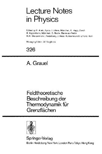 Feldtheoretische Beschreibung der Thermodynamik für Grenzflächen