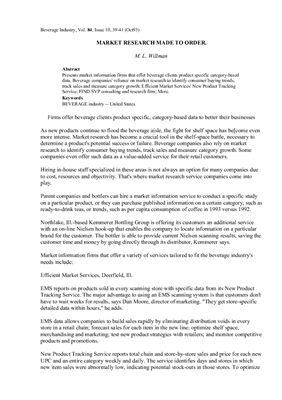 Market research made to order