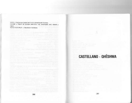 Diccionario Qheshwa-Castellano/Castellano-Qheshwa