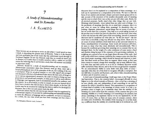 A study of misunderstanding and its remedies