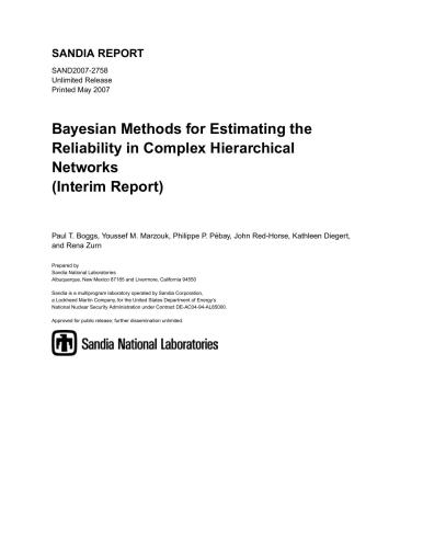 Bayesian Methods for Estimating the Reliability in Complex Hierarchical Networks