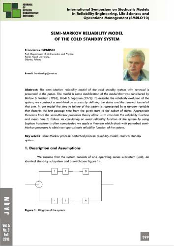Semi-markov reliability model of the cold standby system