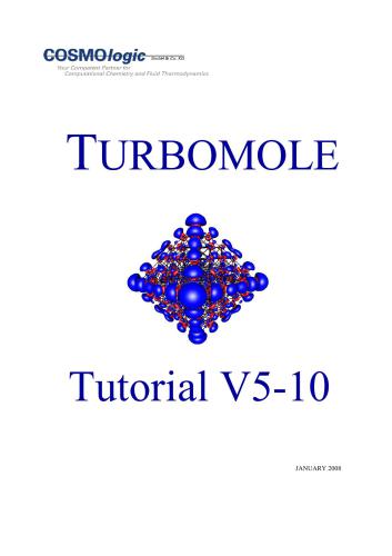 Turbomole Tutorial