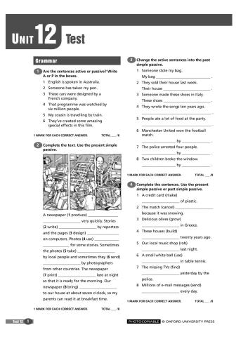 Oxford Team! 2. Tests from the Teacher's Book