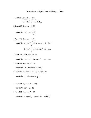 Solutions for: Digital communications, 4ed