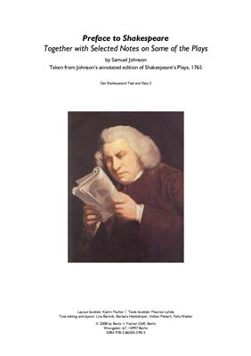 Preface to Shakespeare Together with Selected Notes on Some of the Plays