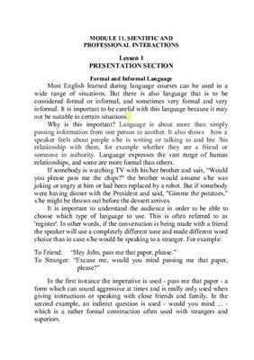 Business and Scientific English