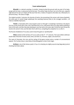 Tuvan national sports