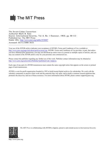 The Soviet-Cuban Connection