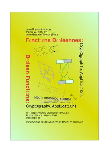 Boolean Functions: Cryptography and Applications