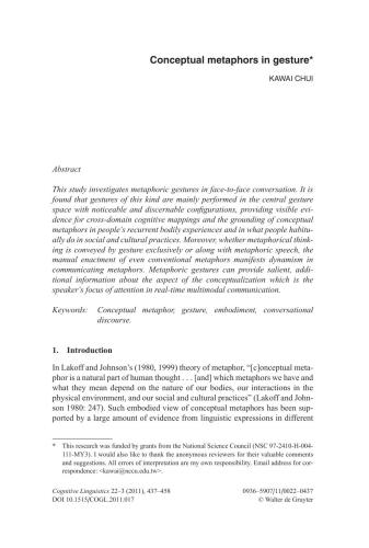 Conceptual metaphors in gesture