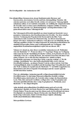 Ernährungsbeilage zum Training-Programm