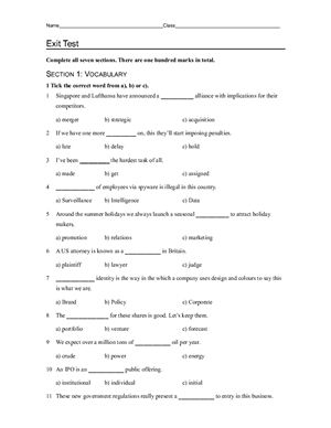 Intelligent Business Upper Intermediate Tests