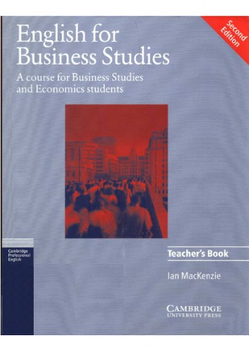 English for Business Studies. Teacher's Book
