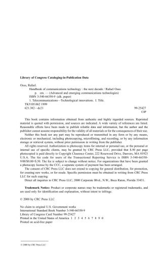 Handbook of Emerging Communications Technologies. The Next Decadу