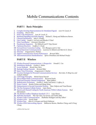 Mobile Communications Contents