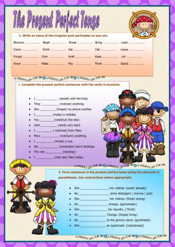 Present Perfect Tense - worksheet