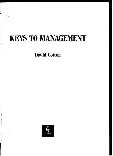 Keys to Management. Student's Book