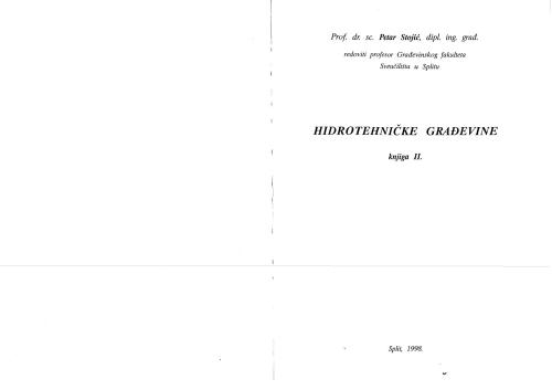 Hidrotehničke građevine, knjiga II - 1998