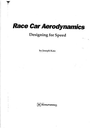 New Directions in Race Car Aerodynamics: Designing for Speed (Engineering and Performance)