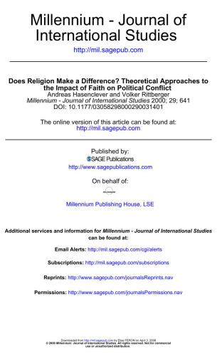 Does Religion Make a Difference?