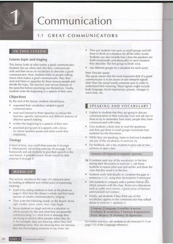 Language Leader Upper Intermediate Teacher's book, Units 1-2