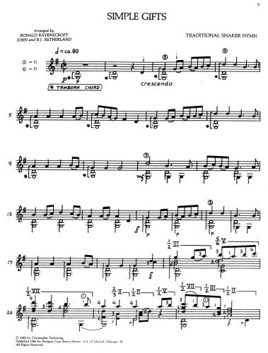 Transcryptions for classical guitar