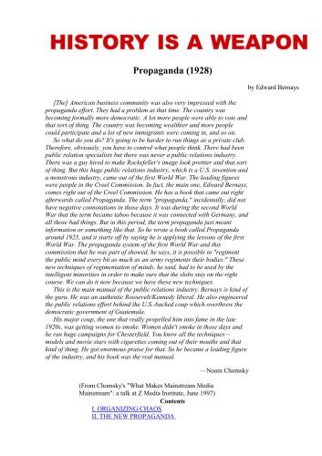 Propaganda and Public Relations