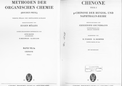 7/3a- Chinone. Teil 1. p-Chinone der benzol - und naphthalin-reihe