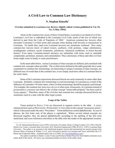 A Primer on the Civil-Law System