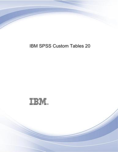 IBM SPSS Custom Tables 20 (рус)