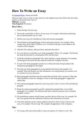 How to Write an Essay