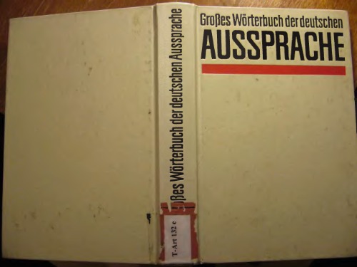 Großes Wörterbuch der deutschen Aussprache