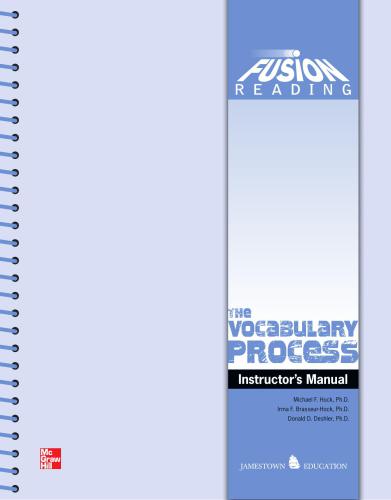 McGrawHill The Vocabulary Process (Instructor's Manual)