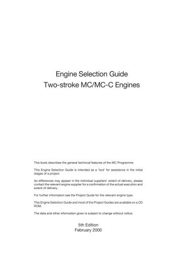 MAN B&W Two-stroke MC/MC-C Engines