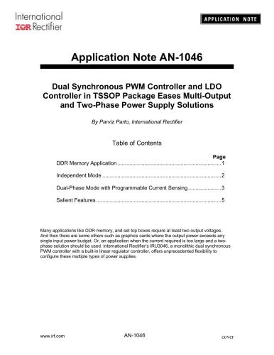Dual Synchronous PWM Controller and LDO Controller in TSSOP Package Eases Multi-Output and Two-Phase Power Supply Solutions