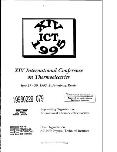 Proceeding of the 14th International Conference of Thermoelectrics (ICT'95)
