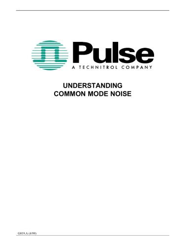 Pulse. Understanding common mode noise