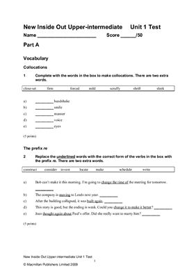 New Inside Out Upper-Intermediate Teacher's Book. Test CD