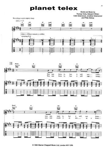 Radiohead. The Bends. (TAB, chords)