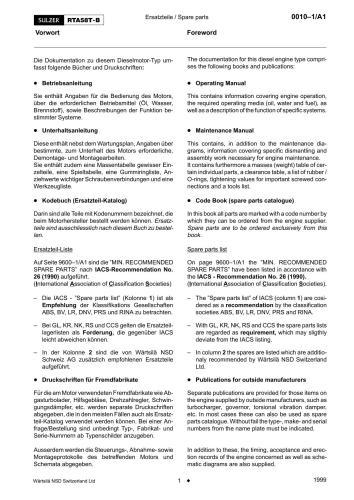 Sulzer RTA58TB - Руководство по эксплуатации