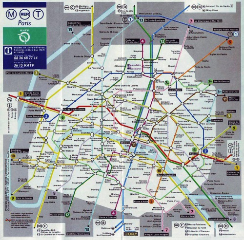 План и карта Парижа - Plan de Paris