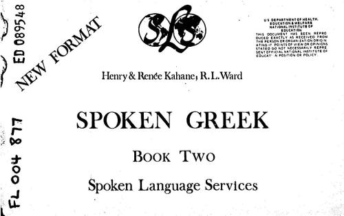 Spoken Greek: Book Two