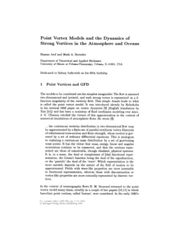 Fluid Mechanics and the Environment: Dynamical Approaches