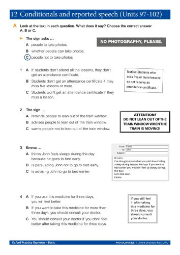 Oxford Practice Grammar Tests and Photocopiable worksheets (Basic, Intermediate, and Advanced)