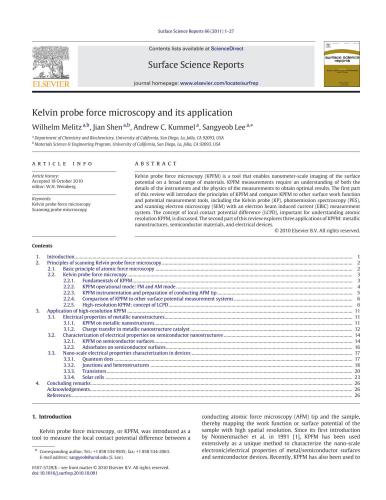 Kelvin probe force microscopy and its application