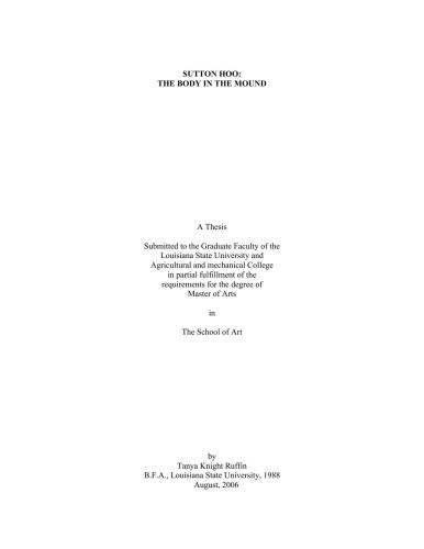 Sutton hoo: the body in the mound