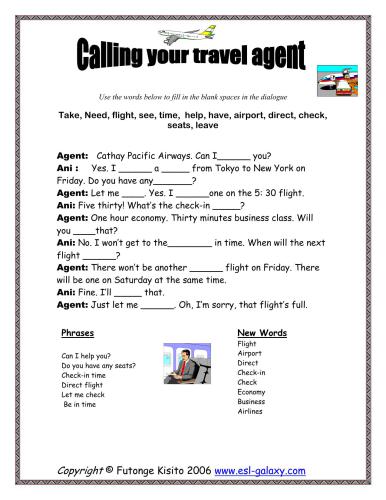 ESL Vocabulary Worksheets. Places, Travelling