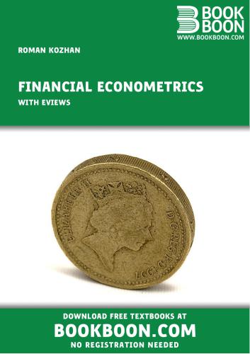 Financial Econometrics with Eviews
